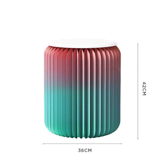 Pleated Gradient Stool │ Accordion Kraft Paper Folding Furniture | ihpaper (Set of Two)