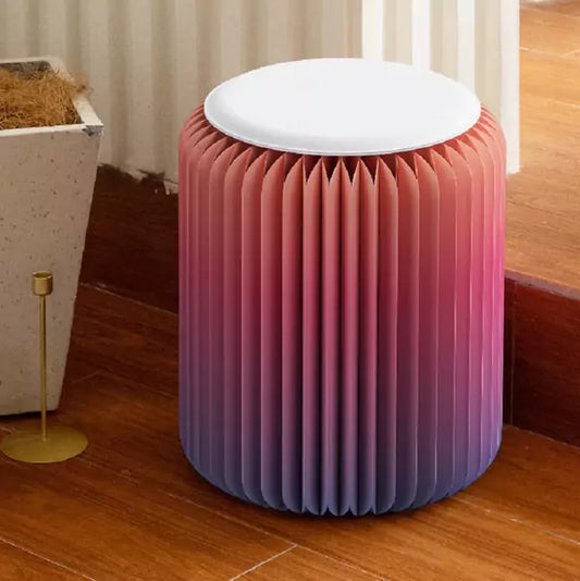 褶疊漸變櫈 │ 風琴牛皮紙折疊家具 | ihpaper（一套兩件）