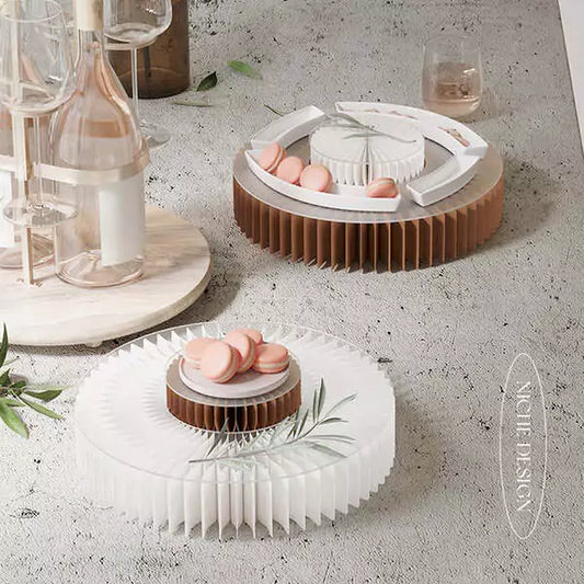 軸心微展台 │ 風琴牛皮紙折疊家具 | ihpaper（一套兩件）