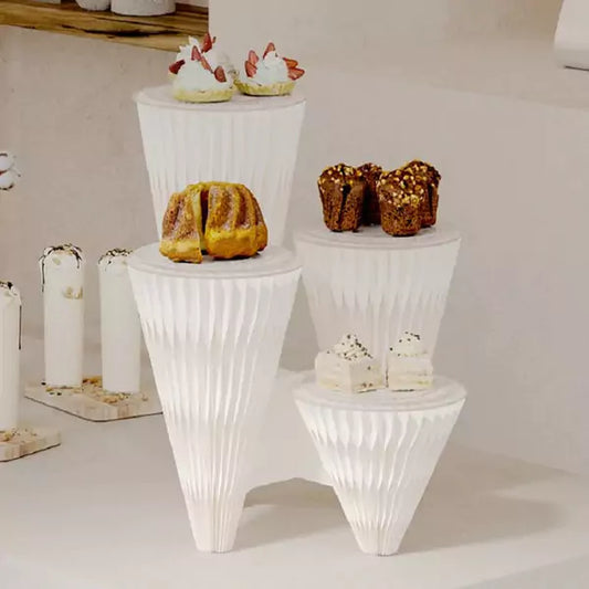 Double Cone Micro Booth | IHpaper Accordion Kraft Paper Folding Furniture (Set of Two)