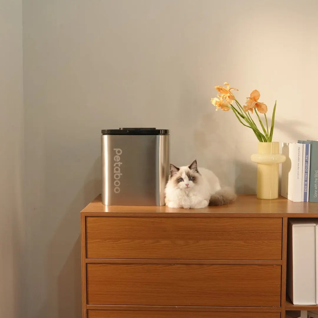 Petaboo - 13L 自動真空儲糧桶 (不鏽鋼版)﻿｜-15KPa真空鎖鮮・304不鏽鋼・60日續航 PriseMall