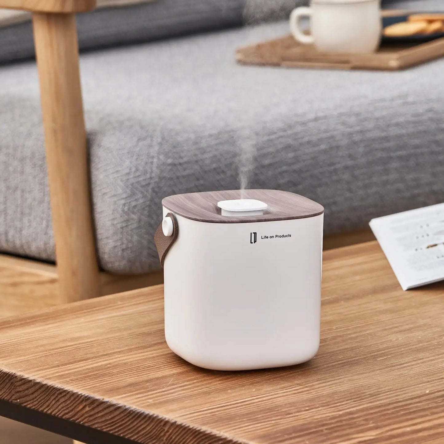 日本Life on Products 木紋盒無線加濕器 – 大容量便攜設計，空間自然加濕好品味 PriseMall