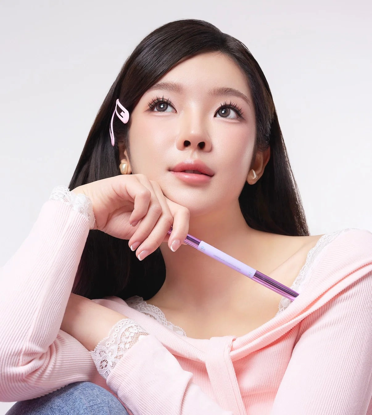 CHAR 3D立體雙效提亮臥蠶遮瑕筆 韓系提亮修容神器  (絲絨裸膚 / 櫻花粉晶)