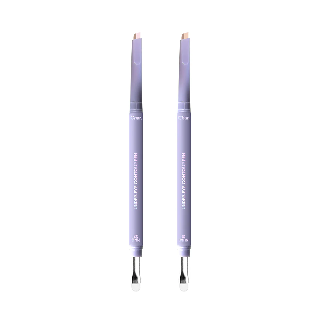 CHAR 3D立體雙效提亮臥蠶遮瑕筆 韓系提亮修容神器  (絲絨裸膚 / 櫻花粉晶)