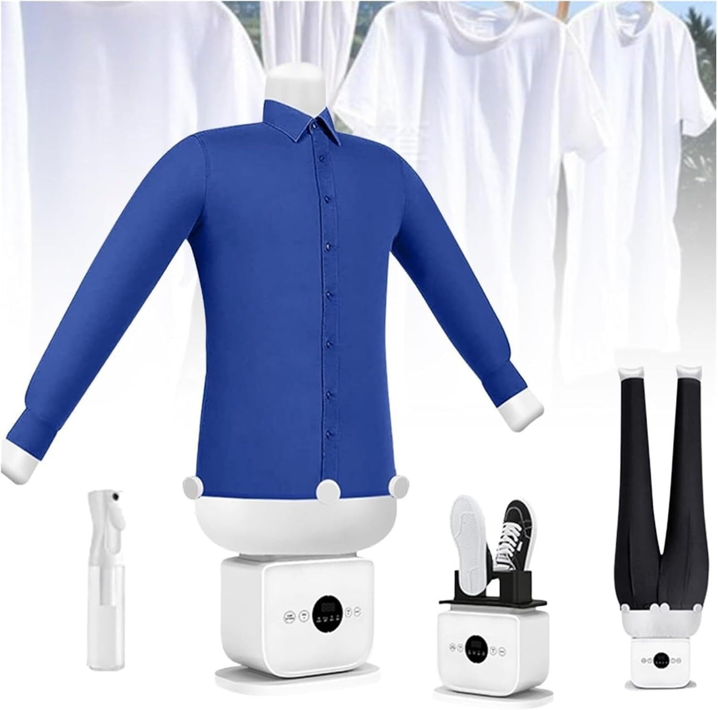 【全自動護衣神器】智能充氣式自動熨乾機 | 一鍵除皺 烘乾熨燙二合一