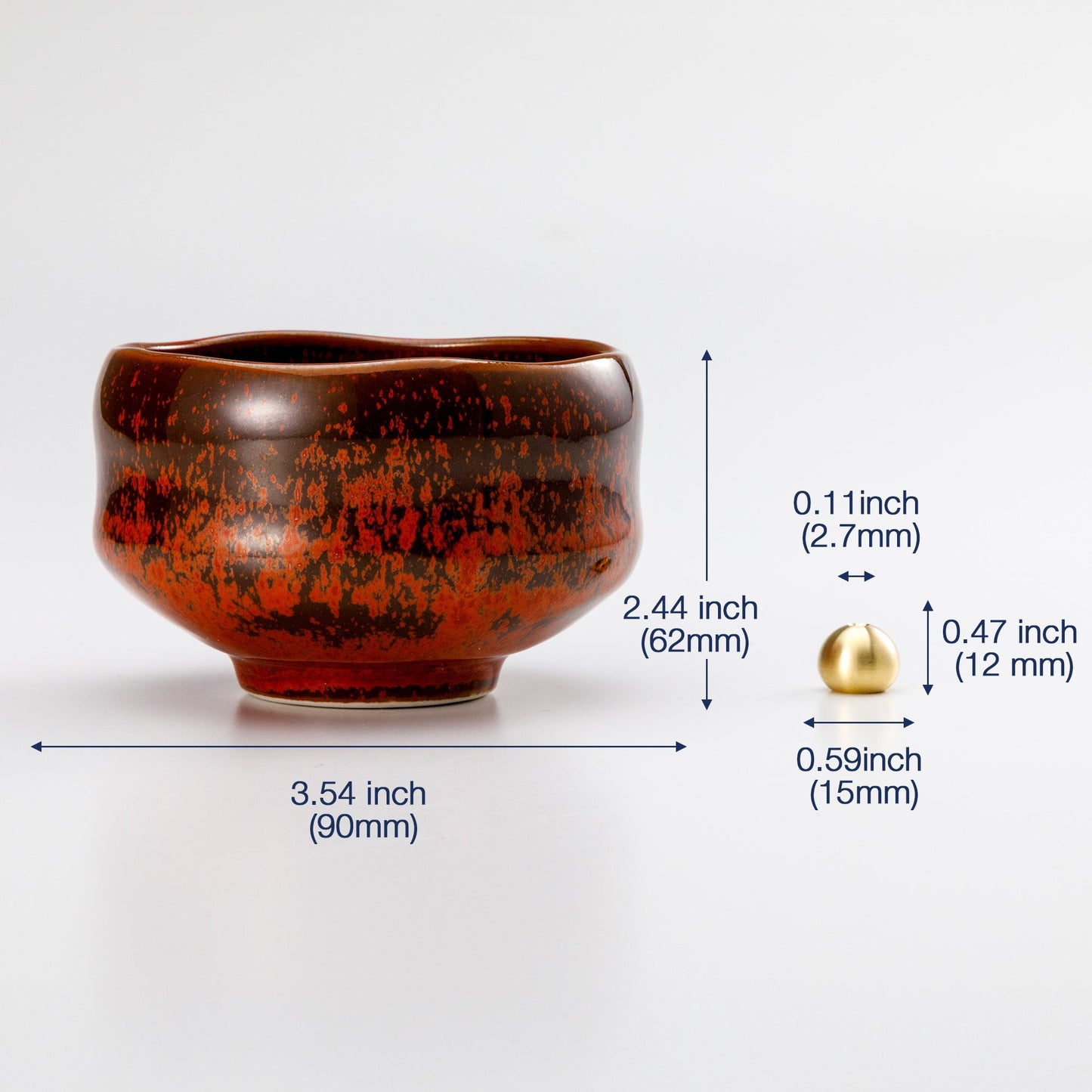 日本Asayu 兵庫縣 【赤釉錐形】迷你陶瓷香座 | 職人手工 | 禪意美學