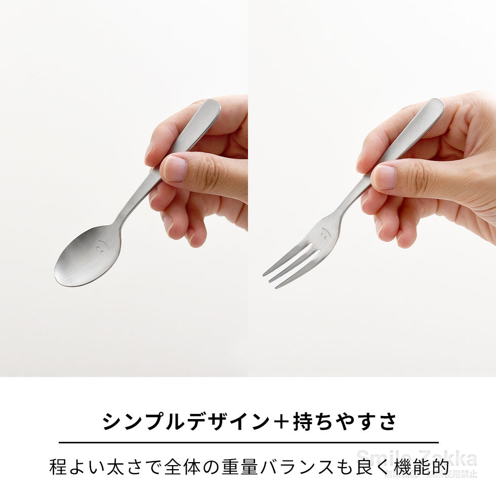 Arnest 逸品物創 Smile 日本燕三條不鏽鋼笑臉餐具套裝｜湯匙・餐叉・咖啡匙小叉