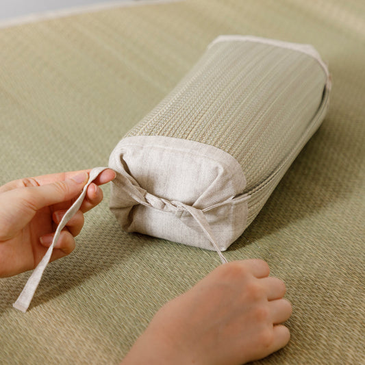 Asayu Japanese Rush Grass Pillow | Tatami Natural Material | Choose from Square Neck Pillow or Flat Pillow
