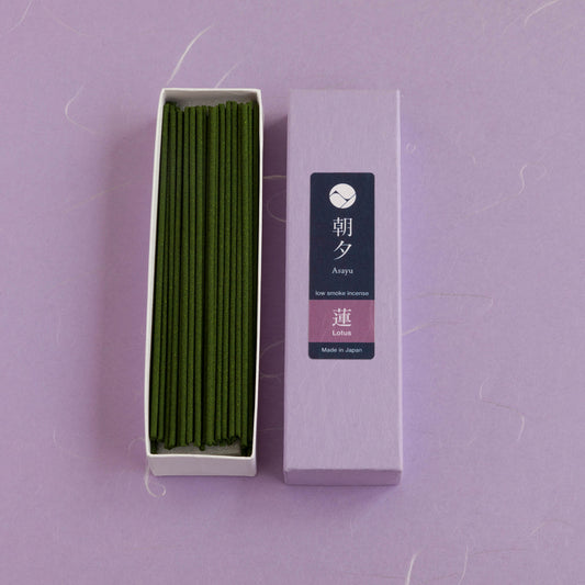 Asayu 日本淡路島蓮花線香｜低煙天然・清雅花香・靜心療癒｜Incense Sticks
