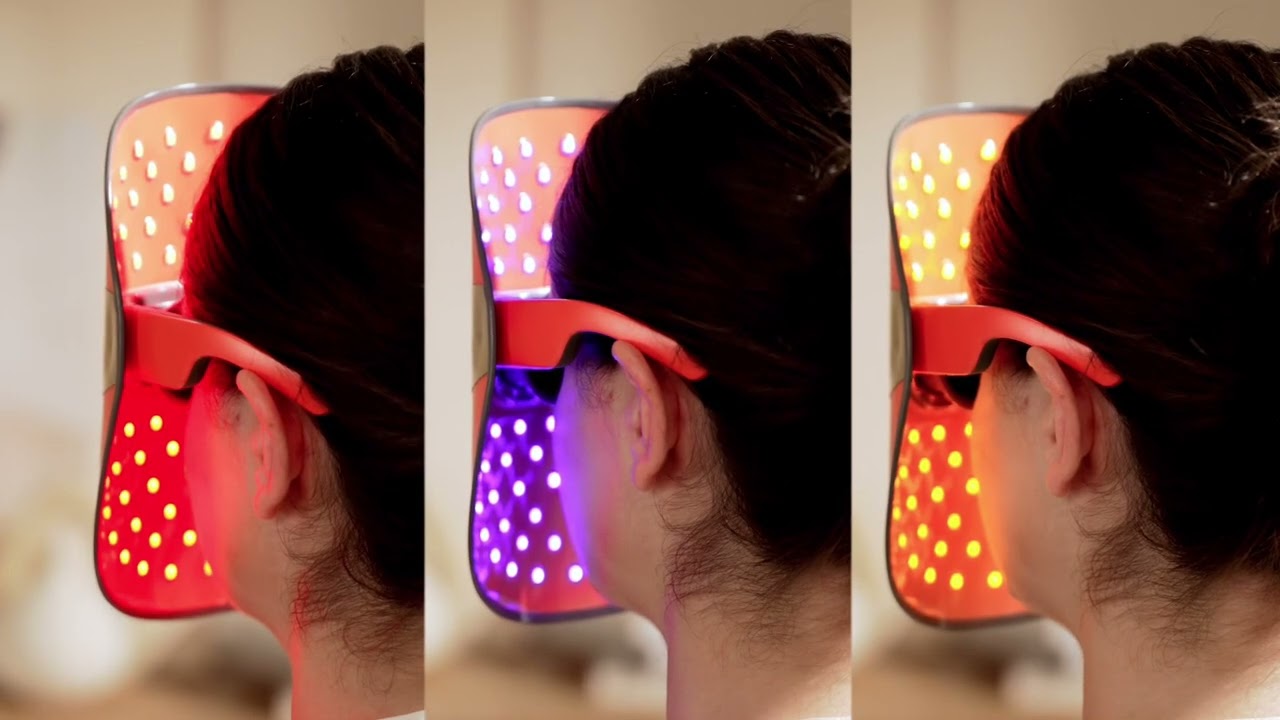 GLAM Light-Therapy Facial Mask｜94 LEDs · 415nm Blue Light + 590nm Yellow Light + 625nm Red Light · Three Modes for Full Facial Light Therapy · 10 Minutes Daily