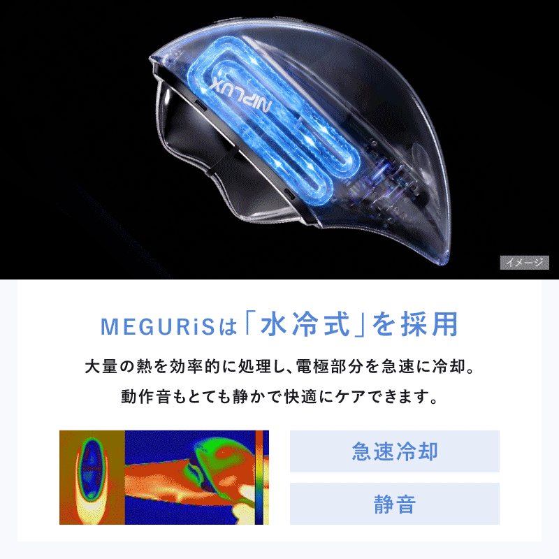 NIPLUX MEGURiS 美顔器｜EMS刮痧×水冷雙科技｜溫感＋LED光療五合一