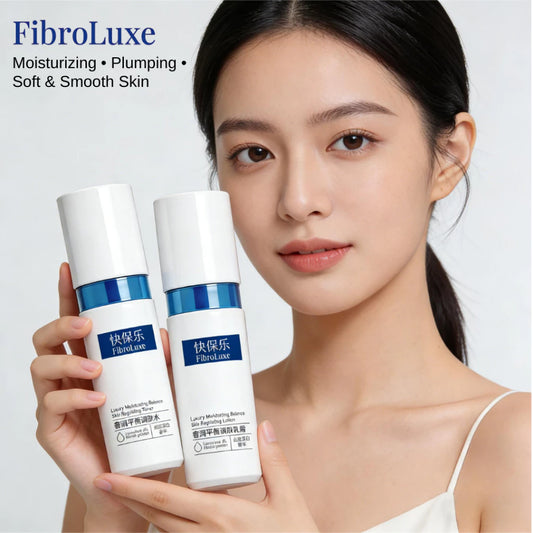 FibroLuxe Luxury Balancing Skincare Set | Sericin Intense Hydrating Repair (Toner + Lotion)