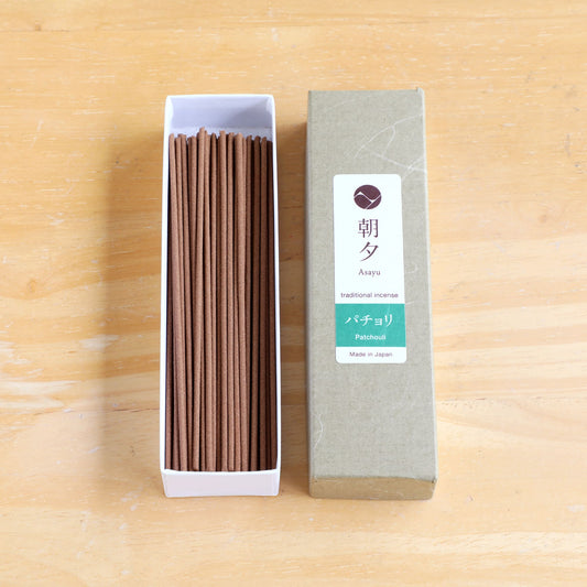 Asayu 日本淡路島廣藿香線香｜天然草本・低煙淨化・冥想放鬆｜Incense Sticks