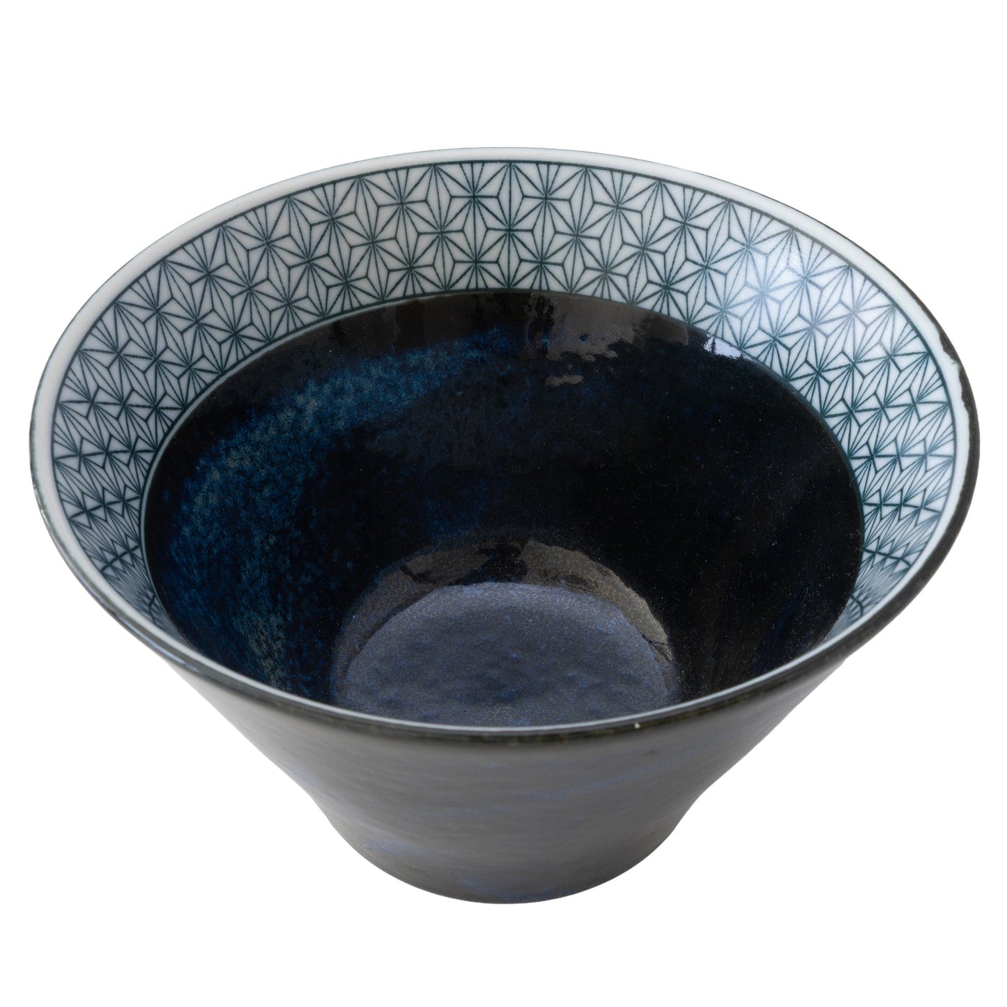 日本Asayu 麻葉紋靛藍中號拉麵碗｜日本美濃燒陶瓷碗 | 日式美學 | 職人手作