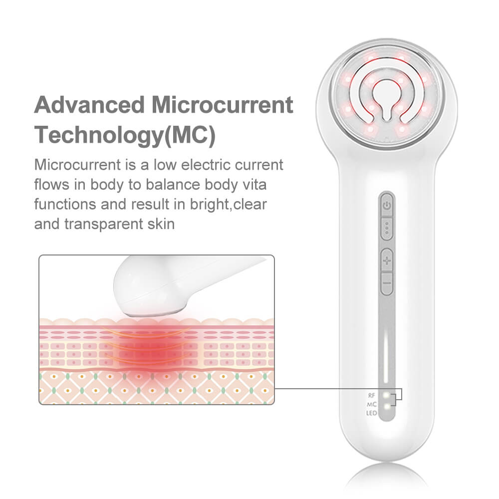 TOUCHBeauty 3-in-1 Home Beauty Device | Microcurrent・RF・Red Light Skincare | Adjustable Intensity