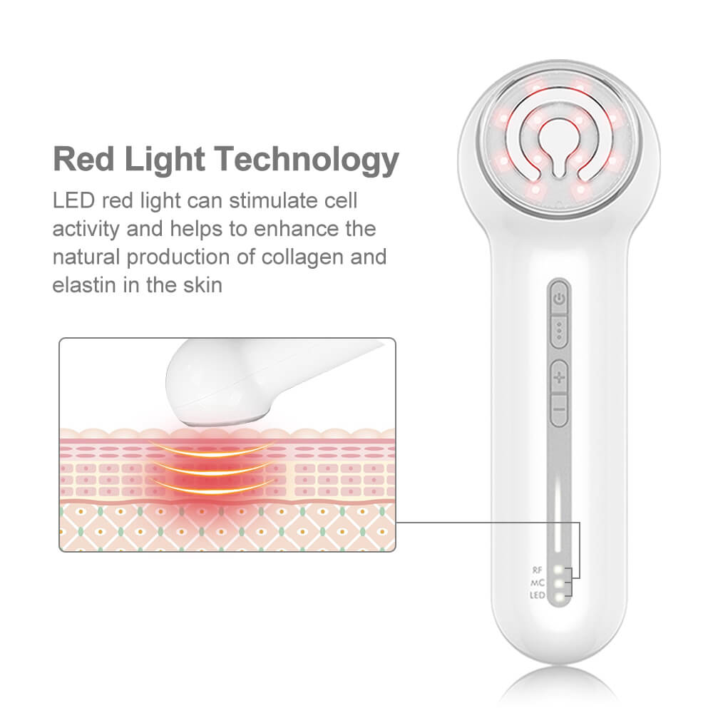 TOUCHBeauty 3-in-1 Home Beauty Device | Microcurrent・RF・Red Light Skincare | Adjustable Intensity