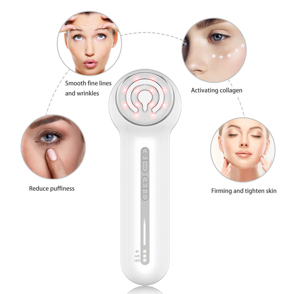 TOUCHBeauty 3-in-1 Home Beauty Device | Microcurrent・RF・Red Light Skincare | Adjustable Intensity